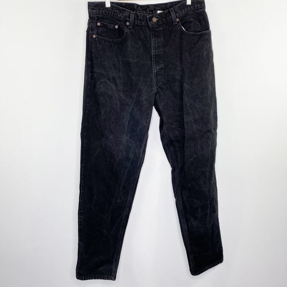 Vintage Levi's 550 Relaxed Fit Tapered Leg Black Denim Jeans Men's Size 38 x 34 - Picture 1 of 9